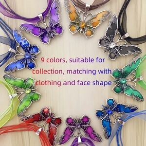2/30$ Or 3/$35‎ Y2K Boho Variety Spring Summer Butterfly Ribbon Necklace-(#0194)
